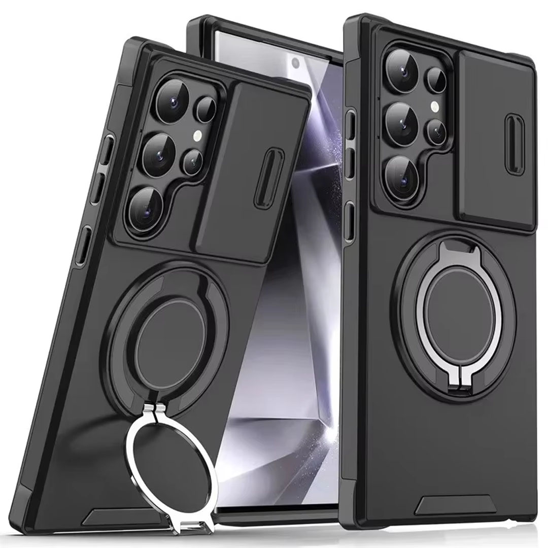 Shockproof Cam Shield Magnetic Ring Holder Cover for Samsung