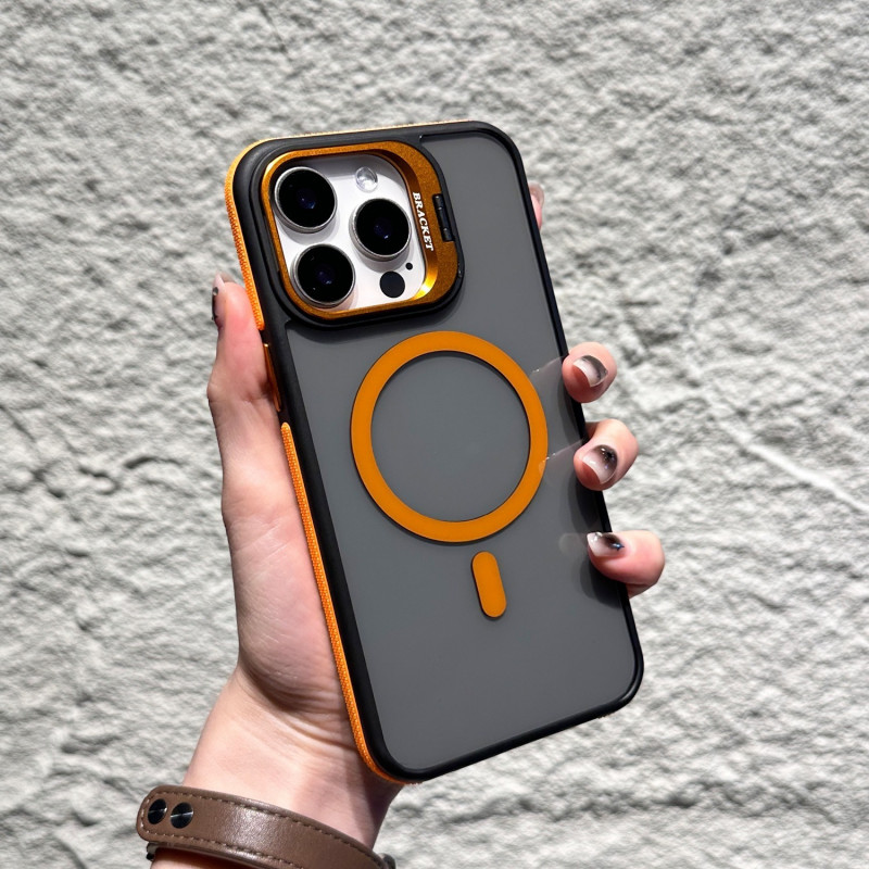 Creative Lens Bracket Magnetic Suction Phone case for iPhone